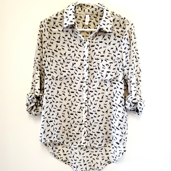 Xhileration Safari Animal Print Blouse - Picture 2 of 7
